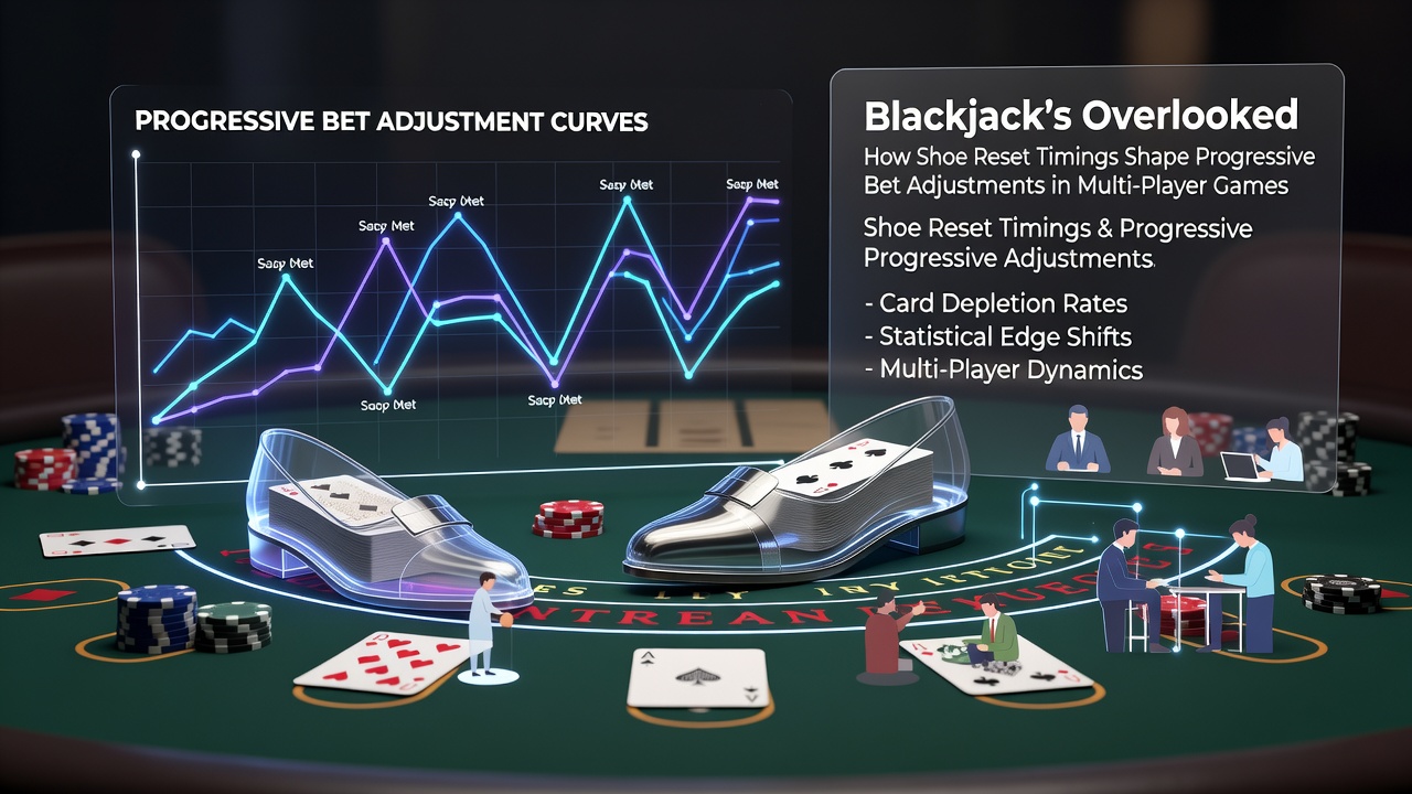 Diagramm zur Shoe-Reset-Timing-Analyse in Blackjack-Lobbys