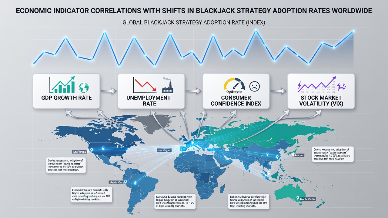 Grafik veranschaulicht weltweite Trends bei Blackjack-Strategien im Kontext von BIP-Entwicklungen und Arbeitsmarktstatistiken bis 2026