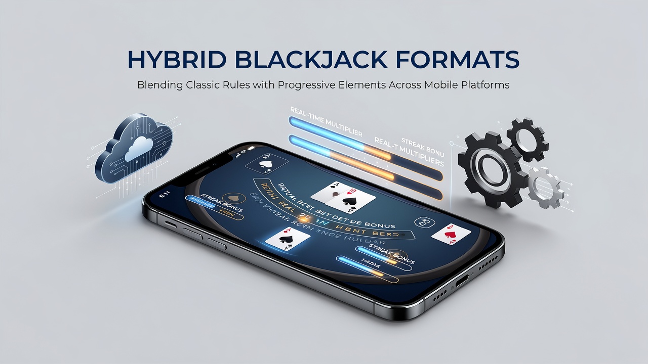 Mobile Blackjack-Oberfläche mit progressivem Jackpot und klassischen Karten